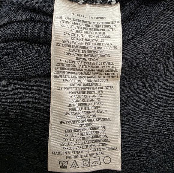 Anthropologie Maeve Bouclé Knit Tunic Dress Button Back Petite XS Black White - Picture 7 of 7